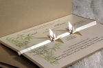 kirigami, convite de casamento, atelier Naomi Uezu, Origami arquitetônico, tsuru